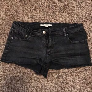 Black jean shorts